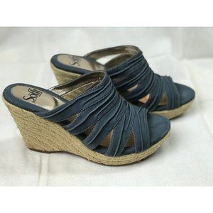 Sofft Denim Blue Wedges